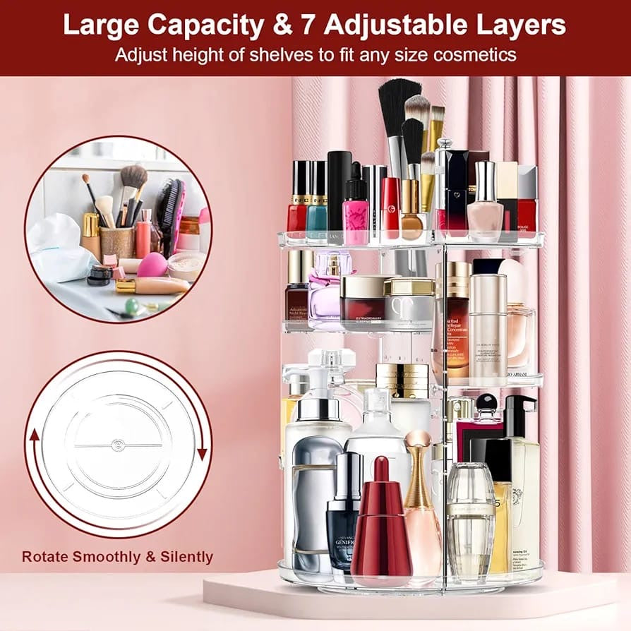 360 Rotating MakeUp Organizer