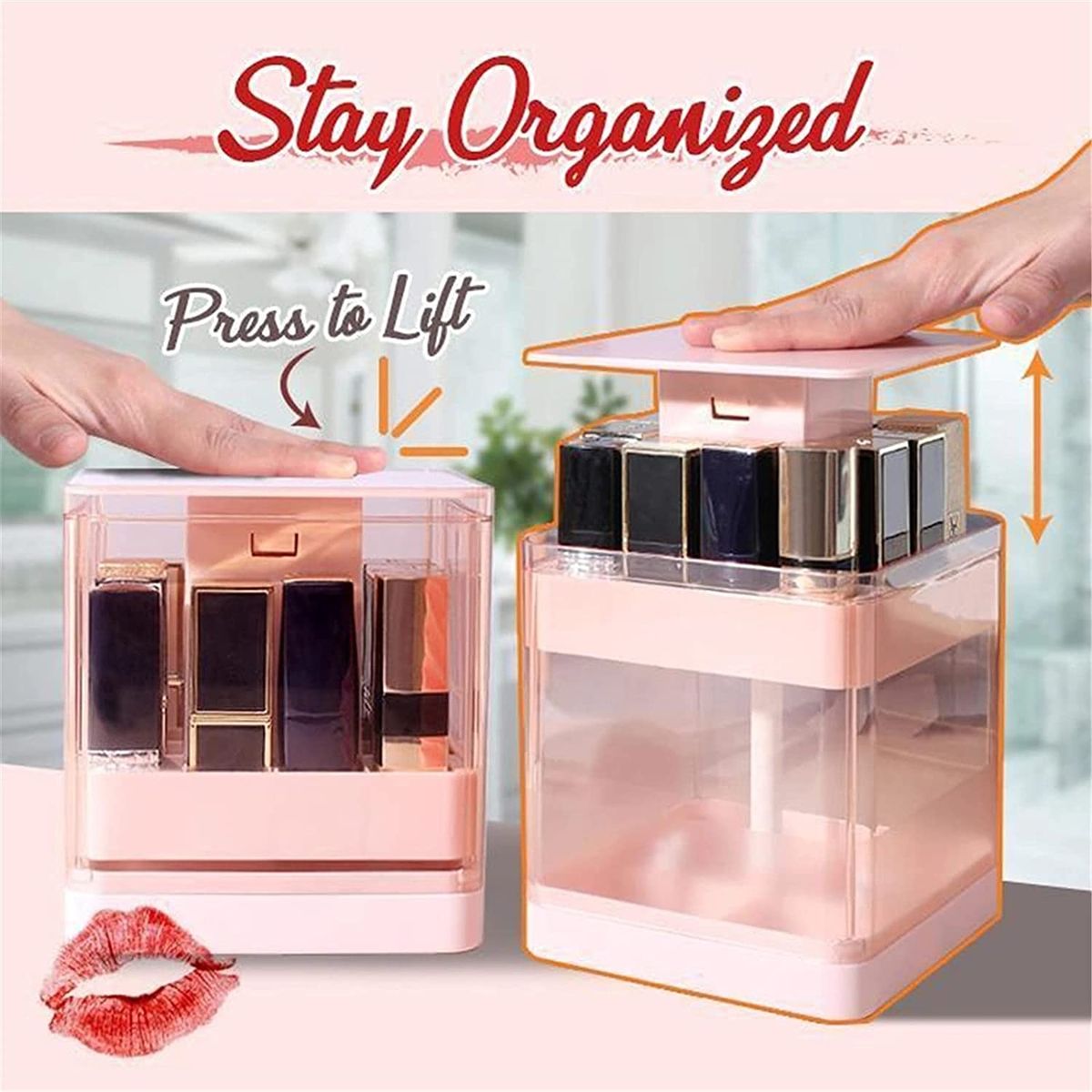 Lipstick storage organizer